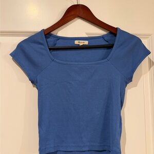 Madewell Blue Crop Top